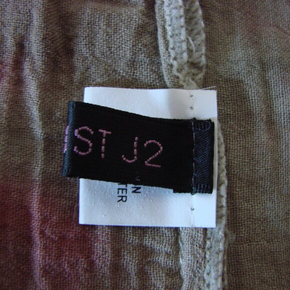 Maxi Skirt Boho Festival Prairie Western Cowgirl Tie Dye Brown Rust Fray Medium - Picture 14 of 15